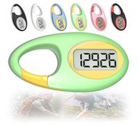3D Pedometer Step Counter for firefighters Walking No Bluetooth Fitness Tracker with Large Digital Display Accurately Track Steps Miles No Smartphone Needed for Women Men Kids Seniors (Green + Yellow)
