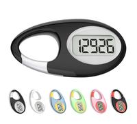 3D Pedometer Step Counter for firefighters Walking No Bluetooth Fitness Tracker with Large Digital Display Accurately Track Steps Miles No Smartphone Needed for Women Men Kids Seniors (Black + Silver)