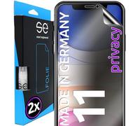 3D Pellicola protettiva per schermo per Apple iPhone 11 Privacy [2 pezzi | smart engineered] - Anti-Spia, Case-friendly, Non Vetro Temperato ma Pellicola Protettiva TPU, Anti-spy