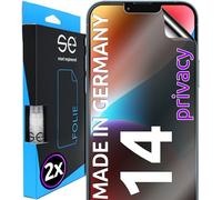 3D Pellicola protettiva per schermo per Apple iPhone 14 Privacy [2 pezzi | smart engineered] - Anti-Spia, Case-friendly, Non Vetro Temperato ma Pellicola Protettiva TPU, Anti-spy