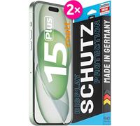 3D Pellicola protettiva per schermo per Apple iPhone 15 Plus antiriflesso [2 pezzi | smart engineered] - Opaco, Case-friendly, Non Vetro Temperato ma Pellicola Protettiva TPU