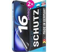 3D Pellicola protettiva per schermo per Apple iPhone 16 Privacy [2 pezzi | smart engineered] - Anti-Spia, Case-friendly, Non Vetro Temperato ma Pellicola Protettiva TPU, Anti-spy