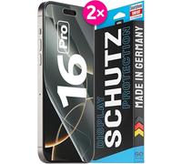 3D Pellicola protettiva per schermo per Apple iPhone 16 Pro [2 pezzi | smart engineered] - Transparente, Case-friendly, Non Vetro Temperato ma Pellicola Protettiva TPU