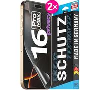 3D Pellicola protettiva per schermo per Apple iPhone 16 Pro Max Privacy [2 pezzi | smart engineered] - Anti-Spia, Case-friendly, Non Vetro Temperato ma Pellicola Protettiva TPU, Anti-spy