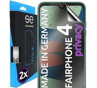 3D Pellicola protettiva per schermo per Fairphone Fairphone 4 Privacy [2 pezzi | smart engineered] - Anti-Spia, Case-friendly, Non Vetro Temperato ma Pellicola Protettiva TPU, Anti-spy