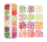 3D Polymer Fimo,3D Nail Slice Fruit DIY Nail Art Slice Decorations Nail Decoration Nail Art Stickers per l'artigianato Fai da Te Produzione di Melma di Resina Decorazione del Cellulare