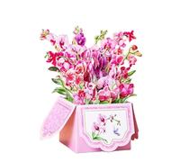 3D Pop-Up Carta Fiore Auguri Scheda W/ Busta Per Valentine's / Della Mamma