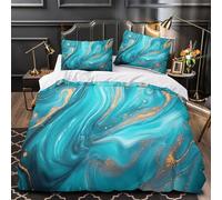 3D Print 3 Pieces Bedding Set Home Decor Zipper Closure Ultra Abstract Fluid Quilt Cover Breathable Machine Washable for Adults,Teenagers,Kids Modern Marble Duvet Cover Super king（260x220cm）