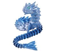 3d Printed Articulated Dragon - 17.3in Jointed Fidget Toy, Creative Stress Relief Figure, Unique Plaything | Multipurpose 3d Printed Flexible Dragon for Girls Boys Friends Family Present
