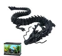 3D Printed Articulated Dragon - 3D Printed Dragon Figurine,30cm Flexible And Fun Smooth Surrfaces Decoration Supplies For Cars, Homes, Offices, And Fish
