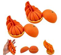 3D Printed Citrus Fruit Fidget,Chained Citrus Fruit Stress Twist Ball,Expandable Spiral Portable Gear Sphere Toy,Adults Twist Squeeze Sensory Desk Toy,for Office Home Decrease Anxiety