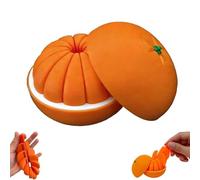 3D Printed Citrus Fruit Fidget, Chained Fake Citrus Fruit Stress Twist Fidget Ball, 3d Printed Expanded Fractal Sensory Fidget Toy For Home Decor, Orange Lemon Stress Relief Toy Gift(A)