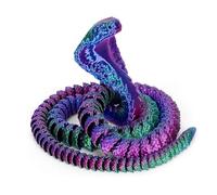 3D Printed Crystal Dragon Snake Fidget Toy Articulated Flexible Joint Sensory Stress Relief Desk Decor Office Gift(Dazzling,45cm)
