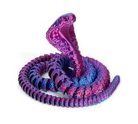 3D Printed Crystal Dragon Snake Fidget Toy Articulated Flexible Joint Sensory Stress Relief Desk Decor Office Gift(Laser purple,45cm)