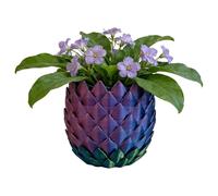 3D Printed Cute Pot, Scale-Texture Cacti Holder, Utility with Drainage Feature, Durable Indoor Planter, Geometric Accessory with Sleek Style, Decorative Vessel for Wedding and Valentine's Day