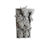 3D Printed Demon Book Nook Halloween Spooky Resin Carved Devil Ghost Face Statue Sculpture Bookshelf
