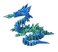 3d Printed Dragon, Articolated Fidget Toys, Green/Arancione/Blue Fire Dragon Sensory Flessibile, Collezionabile Figures for Party Decor Desk Bookshelf and Room Display