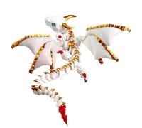 3d Printed Dragon, Articulated Winged Model, Flexible Poseable Design Sculpture, Lightweight Display Fantasy Creature, Dragon Figurine for Desk, Decoration, Bedroom, Table, Car Interior, 11.81 Inches
