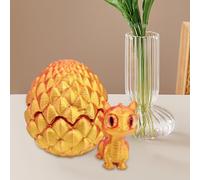 3D Printed Dragon Egg - Articulated Decorative Dragon with Movable Joints | Modern Home Decor Sculpture for Living Room, Bedroom, Kitchen, Dining Table, Office or Shelf Display