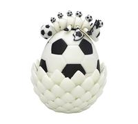 3D Printed Dragon Egg, Soccer Design Ornament, 3,14 x 1,57 x 1,57 in Shelf Display with Style, Easter Eggs Decoration with Detail, Fantasy Collectible Gift for Kids Party Teen Classroom Home Adult and