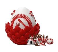 3D Printed Dragon with Egg - Articulated Fidget Dragon Toy with Miniature Inside for Kids Teens | Cute Fantasy Desk Decor Flexible Joint Figure for Home Car Desktop Bookshelf Display