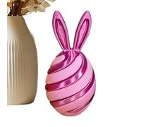 3d Printed Easter Bunny Egg - Easter Basket Stuffer Filler Colorful, Bunny Egg with Smooth Handling, Interactive Spring Eggs Figure, Novelty Stress Gadget, Rotating Sensory Toy for Relax Party