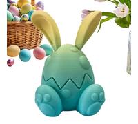 3D Printed Easter Bunny Eggs, Festival Rabbit Figurine, 3D Printed Fidget Toy, Long Lasting for Garden, Home Table, Bedroom, Living Room, 3.46x2.44x2.28 Inches