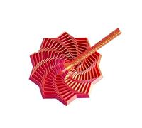 3D Printed Expanded Sensory Fidget Star, More Color, 2025New Star Shaped Fidget Toys for Office Desktop Decompression Toys Stress Relief Whirling Spiral (D,Trumpet)