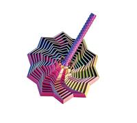 3D Printed Expanded Sensory Fidget Star, More Color, 2025New Star Shaped Fidget Toys for Office Desktop Decompression Toys Stress Relief Whirling Spiral (I,Trumpet)