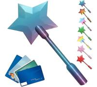 3D Printed Fairy Wand Card Holder,3D Printed Wand Taps To Pay,Magic Contactless Payment Holder Taps, Contactless Payment Cards Holder for Teens Adults Cosplay Magicians Performers (Blue)