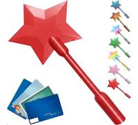 3D Printed Fairy Wand Card Holder,3D Printed Wand Taps To Pay,Magic Contactless Payment Holder Taps, Contactless Payment Cards Holder for Teens Adults Cosplay Magicians Performers (Red)