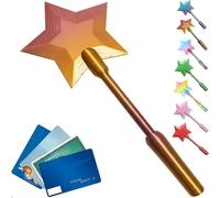 3D Printed Fairy Wand Card Holder,3D Printed Wand Taps To Pay,Magic Contactless Payment Holder Taps, Contactless Payment Cards Holder for Teens Adults Cosplay Magicians Performers (Gold)