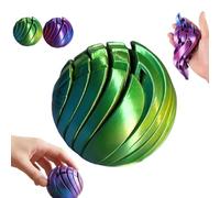 3D Printed Fidget Ball Toy for Stress Relief,Liquid Flow Sensation Stress Relief Sphere,Twistable Gear Sphere Desk Toy for Anxiety and Focus (Color2, 1)