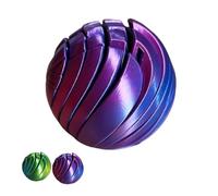 3D Printed Fidget Ball Toy for Stress Relief,Liquid Flow Sensation Stress Relief Sphere,Twistable Gear Sphere Desk Toy for Anxiety and Focus (Color1, 1)