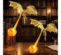 3D Printed Fire Breathing Dragon,Dragon Breathing Fire Book Nook，2D(S)