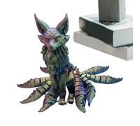 3D Printed Fox - ABS, 18x11x10cm Nine-Tailed DIY Stress Relieving Toy | Decorative Collectible Fox Fidget Toy, Movable Posable Kids Toys For Home, Office, Playroom, Gift, Desk Decoration