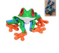 3D Printed Magnetic Frog Toy, New Magnet Frog Fridge, Articulated Tree Frogs Fridge Magnets with Movable Multiple Joints, Glow Animals Refrigerator Magnets for Home Office Kitchen Decor (#A,M)