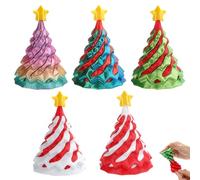 3D Printed Multicolor Christmas Tree Spiral Stacking Toy, 2026 New Christmas Tree Impossible Cone Sculpture Helix Nut Spiral Cone Fiddle Fidget Toy, Mini Vortex Thread Illusion Stress Anxiety Relief