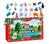 3D Printed Sea Animal adventsCalendar, 24 Day Holiday Toy Set | 24 Day Christmas Countdown, Articulated Flexible Figures, Safe ABS Material Construction, Detailed Marine Creature Models