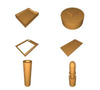 3D Printed Sega MegaKiosk DS-18 Case with Lid, Foot, Plaque, and Switch Pin