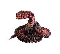 3D Printed Snake - Articolated Animal Toy, Creative Flexiblle Snake Model | Portable Desktop Reptile Figure, Realistic Movable Sculpture for Girls Boys Kids Adults Room Decoration Display