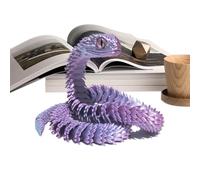 3D Printed Snake - Articulated Creative Desktop Ornament, Flexible Fidget M | Realistic for Boys, Girls, Kid, Adults