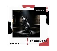 3D Printed Sphinx Figurine with Realistic Eyes 15 cm Unique Home Decor and Gift for Humor Lovers