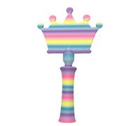3D Printed Wand, Telescopic Contactless Card Holder Stick, Lightweight Novelty Cosplay Prop Fun Payment Tool for Raves Parties Pranks Entertainment 3D Printed Material Rainbow Candy Colors