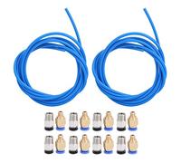 3D Printer Accessories 2Pcs Blue PTFE Tube + 8Pcs M10 + 8Pcs M6 Pneumatic Connector