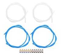 3D Printer Accessories PTFE Tube and Pneumatic Connector Kit, 1 Meter Blue and White PTFE Tubing with M6 and M10 Air Fittings for 1.75mm Filament Bowden Extruder Systems