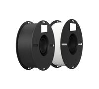 3d printer filament, Stampante 3D con filamento PLA da 2 kg, 1,75 mm, confezione da 2 bobine bianche e nere, adatta alla maggior parte dei 3D,for 3d printers