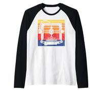 3D Printer Maker Retro Sunset Vintage Design Men Women Kids Maglia con Maniche Raglan