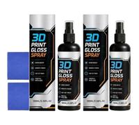 3D Printer Model Gloss Spray Quick Drying Layer Line Reducer, 100ml，2pcs | High Gloss Spray, Enhances 3D Printing Figures, Brightening Spray Crafts Brightener for Printed Models for PLA PETG ABS