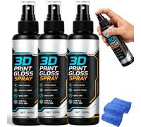 3D Printer Model Gloss Spray Quick Drying Layer Line Reducer，3Pcs | with Towel, Enhances Shine, Smooth Surface, Smooth Touch, Easy to Use for Pla, Petg, Abs